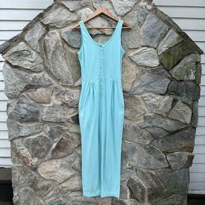 Vintage 80s Blue Sleeveless Jumpsuit